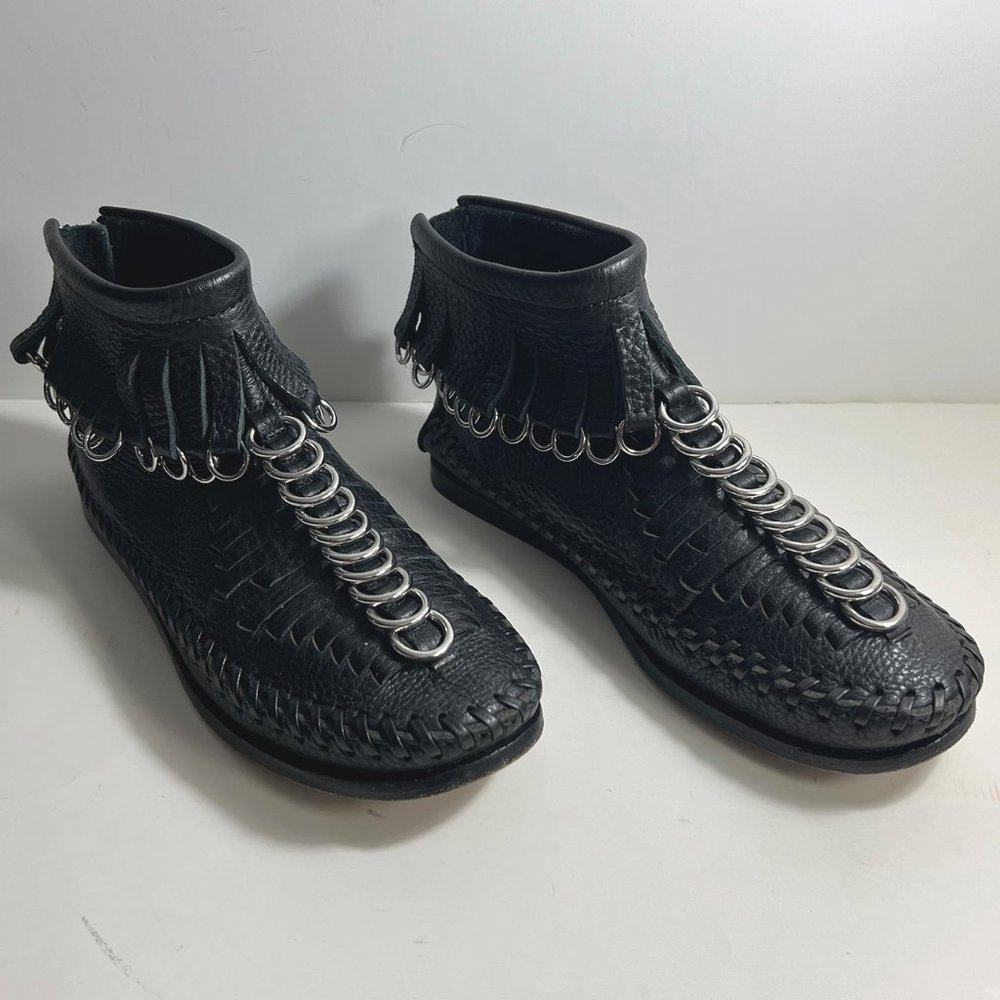 Alexander Wang Leather Ankle Lace-Up Boots